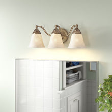 Load image into Gallery viewer, Antique Brass Moyer 3 - Light Dimmable Vanity Light
