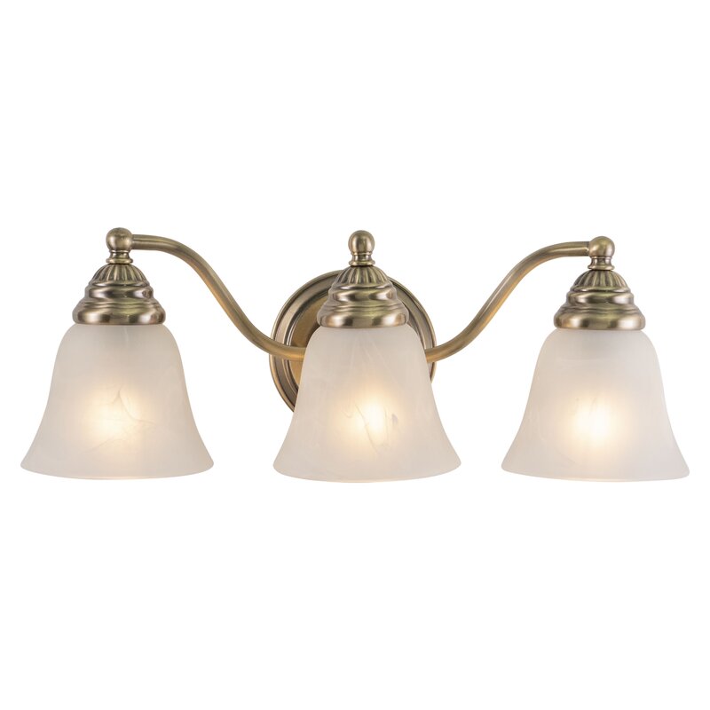 Antique Brass Moyer 3 - Light Dimmable Vanity Light
