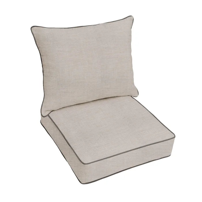 1 - Piece Outdoor Seat/Back Cushion 23'' W x 25'' D