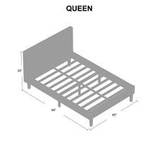 Load image into Gallery viewer, Queen Gray Mueller Tufted Upholstered Platform Bed (SB1544)
