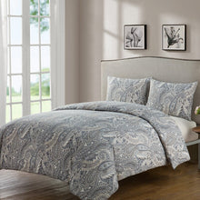 Load image into Gallery viewer, Full/Queen Muhlfeld Gray With Neutrals Microfiber 3 Piece Duvet Cover Set
