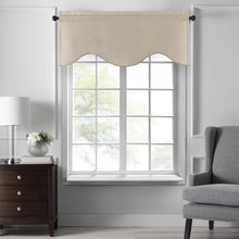 Load image into Gallery viewer, Taupe Mullan Solid Color Scalloped 50&#39;&#39; Window Valance
