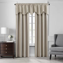 Load image into Gallery viewer, Taupe Mullan Solid Color Scalloped 50&#39;&#39; Window Valance
