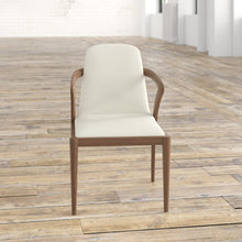 Load image into Gallery viewer, Mullan Upholstered Dining Chair in Cream and Walnut, #6345
