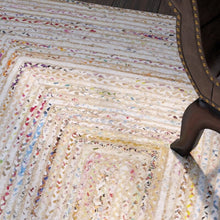 Load image into Gallery viewer, Bowen Handmade Flatweave Cotton Beige/Multi Rug  7273
