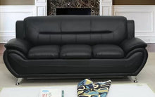 Load image into Gallery viewer, Mulvey 80&quot; Wide Faux Leather Pillow Top Arm Sofa Black
