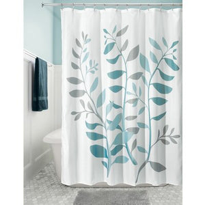 Gray/Blue Munsch Floral Single Shower Curtain 426ND