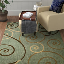 Load image into Gallery viewer, Munsey Abstract Flatweave Green/Gold Area Rug 6148RR
