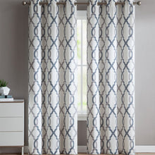 Load image into Gallery viewer, Musgrove Geometric Semi-Sheer Grommet Curtain Panels (Set of 2) GL615
