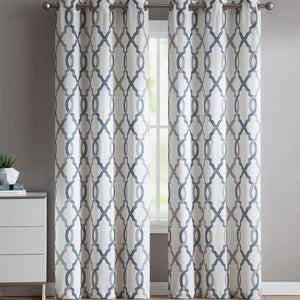 Musgrove Geometric Semi-Sheer Grommet Curtain Panels (Set of 2) GL615