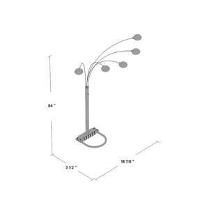 Mysliwiec 84" Steel Tree Floor Lamp Black 2911RR