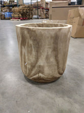 Load image into Gallery viewer, 15 1/2in Paulownia Wood Cylinder Planter
