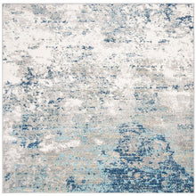 Load image into Gallery viewer, N&#39;keal Abstract Area Rug in Light Gray/Blue, Square 6&#39;7&quot;
