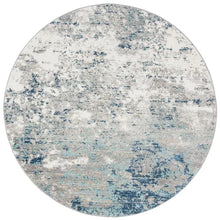 Load image into Gallery viewer, N&#39;keal Abstract Area Rug in Light Gray/Blue 3&#39; round
