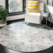 Load image into Gallery viewer, N&#39;keal Abstract Area Rug in Light Gray/Blue 3&#39; round
