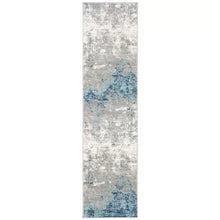 Load image into Gallery viewer, N&#39;keal Power Loom Performance Light Gray/Blue Rug 2 x 12
