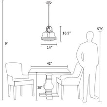 Load image into Gallery viewer, Polished Nickel Nadine 1-Light Single Schoolhouse Pendant - 656CE
