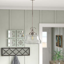 Load image into Gallery viewer, Polished Nickel Nadine 1-Light Single Schoolhouse Pendant - 656CE
