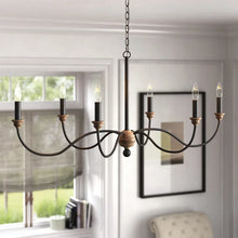 Load image into Gallery viewer, Natchez 6 - Light Candle Style Classic Chandelier with Resin Accents
