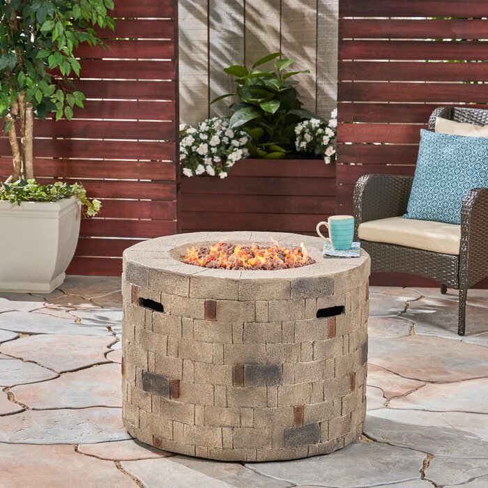 Nathaniel Concrete Propane Outdoor Fire Pit
