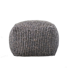 Load image into Gallery viewer, Natoli 24&quot; Wool Square Pouf in Gray Wool Fabric #9820

