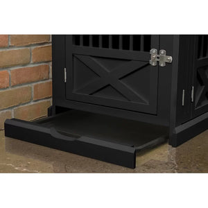 Black Natoli Triple Door Pet Crate