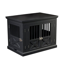 Load image into Gallery viewer, 30.63&#39;&#39; W x 20.39&#39;&#39; D Black Natoli Triple Door Pet Crate
