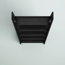 Load image into Gallery viewer, Black Natrona 72.5&#39;&#39; H x 25.25&#39;&#39; W Solid Wood Ladder Bookcase
