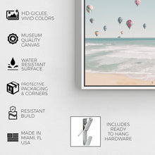 Load image into Gallery viewer, 30&quot; H x 45&quot; W x 1.5&quot; D Nautical And Coastal Beachside Balloons Beach - Graphic Art on Canvas
