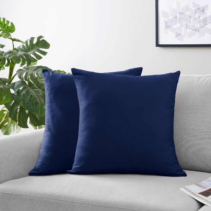 18 x 18 Navy Throw Pillow (Set of 2)