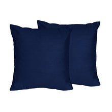 Load image into Gallery viewer, 18 x 18 Navy Throw Pillow (Set of 2)
