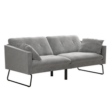 Load image into Gallery viewer, Neely Twin 78.5&#39;&#39; Wide Velvet Split Back Convertible Sofa

