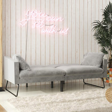 Load image into Gallery viewer, Neely Twin 78.5&#39;&#39; Wide Velvet Split Back Convertible Sofa
