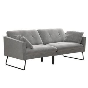 Neely Twin 78.5'' Wide Velvet Split Back Convertible Sofa
