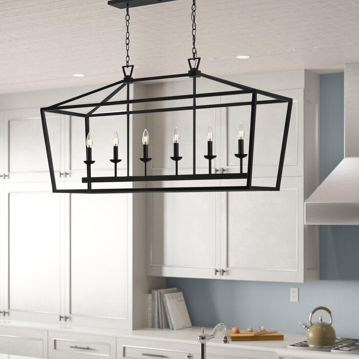 Neuhaus 6 - Light Dimmable Kitchen Island Geometric Chandelier