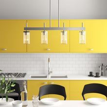 Load image into Gallery viewer, Matte Black New Fairfield 4 - Light Kitchen Island Linear Pendant 2515AH
