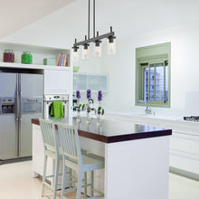 Load image into Gallery viewer, Matte Black New Fairfield 4 - Light Kitchen Island Linear Pendant 2515AH
