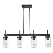 Load image into Gallery viewer, Matte Black New Fairfield 4 - Light Kitchen Island Linear Pendant 2515AH
