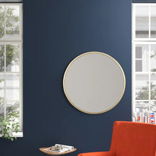 Load image into Gallery viewer, 23.62&quot; x 23.62&quot; Gold New Milford Bathroom / Vanity Mirror

