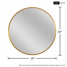 Load image into Gallery viewer, 20&quot; x 20&quot; Gold New Milford Bathroom / Vanity Mirror 6886RR
