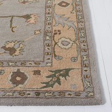 Load image into Gallery viewer, Newfields Handmade Tufted Wool Beige/Gray Rug 4 x 6
