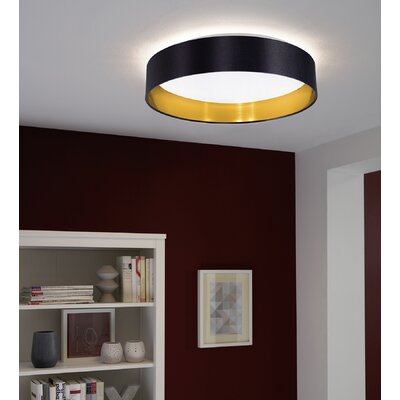 Newville 1 - Light 16'' Shaded Drum LED Flush Mount - 456CE