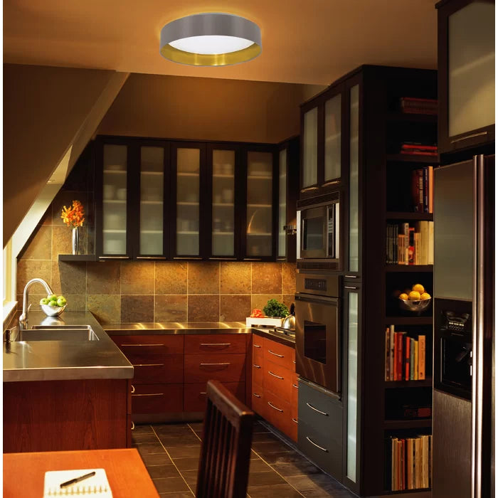 Newville 1 - Light Shaded Drum LED Flush Mount