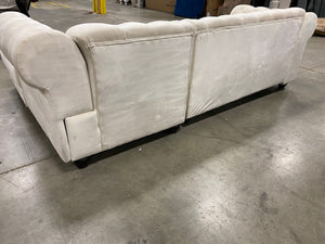 Lora 97" Wide Velvet Right Hand Facing Sofa & Chaise