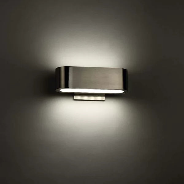 Nia 2 - Light Dimmable Brushed Nickel Flush Mounted Sconce