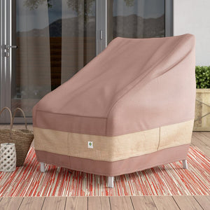 36" H x 40" W x 40" D Mocha cappuccino Nicholls Water Resistant Patio Chair Cover with 2 Year Warranty (Set of 2) 7572