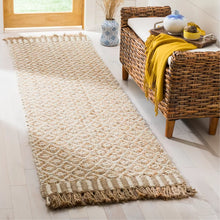 Load image into Gallery viewer, Nicholson Geometric Handmade Flatweave Jute/Sisal Area Rug in Natural/Ivory Runner
