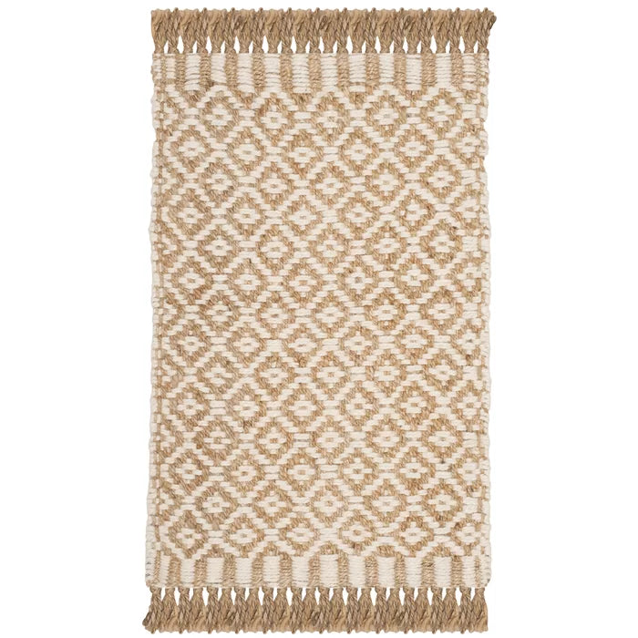 Nicholson Handmade Flatweave Ivory Rug, Rectangle 2' x 3'