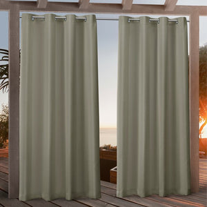 54" W x 84" L Canvas Indoor/Outdoor Grommet Top Curtain Panel Pair (Set of 2)