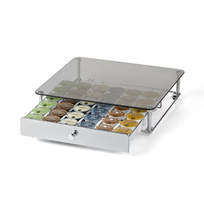 36 Pod Keurig Brewed Glass Top K-Cup Rolling Drawer